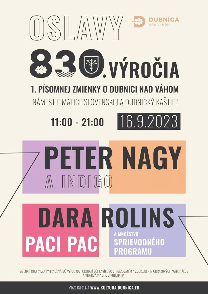 Oslavy 830. výročia mesta