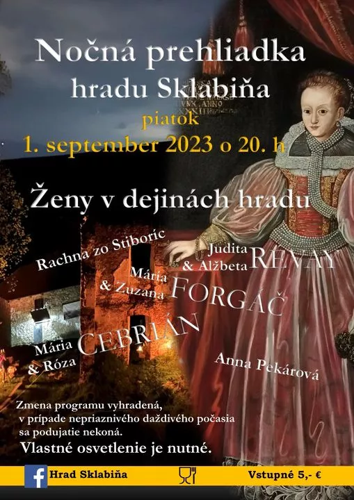 Nočná prehliadka hradu Sklabiňa