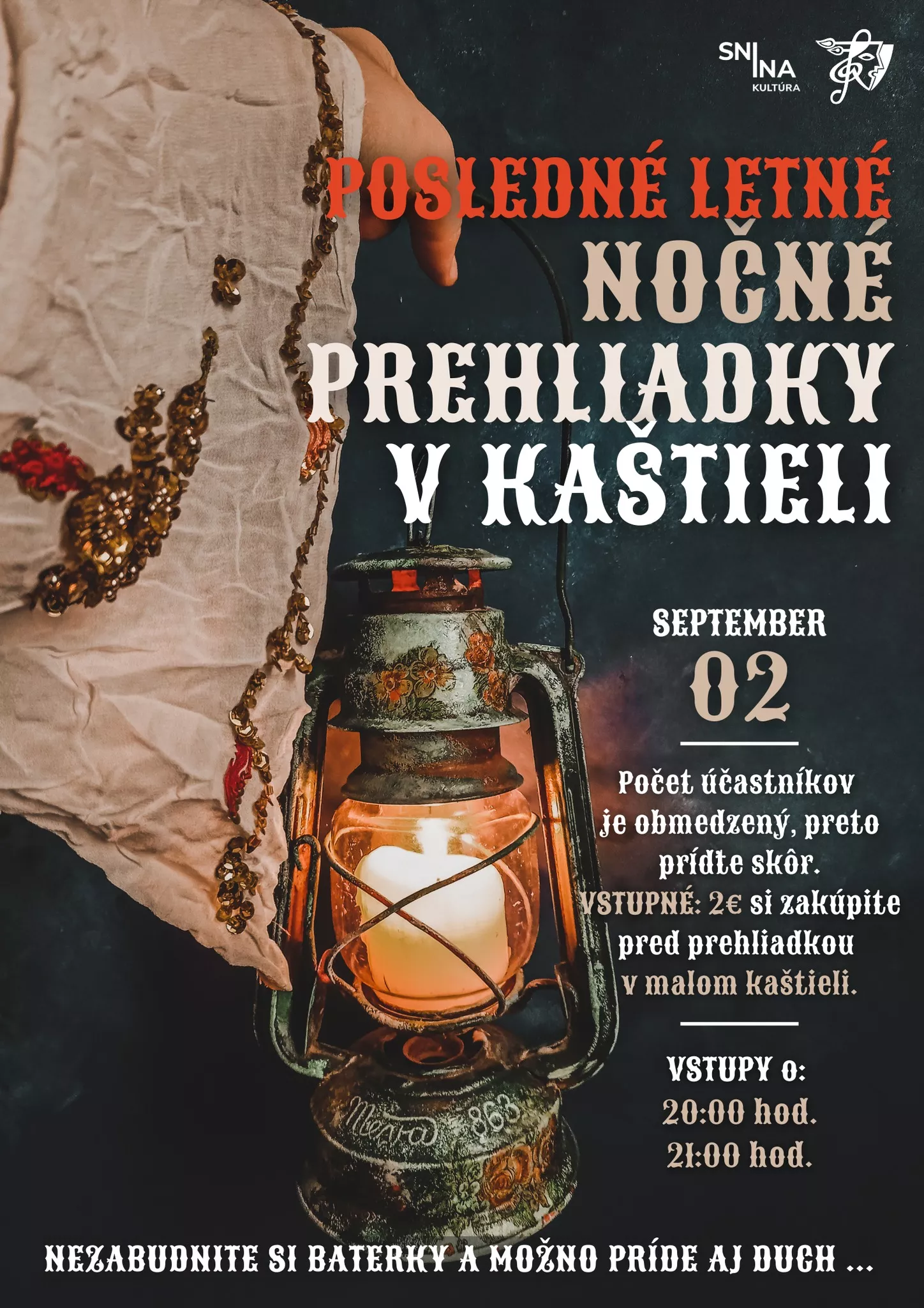 Posledné letné nočné prehliadky v kaštieli